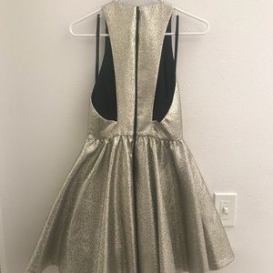NWT ALICE AND OLIVIA GOLD GLITTER PARTY DRESS